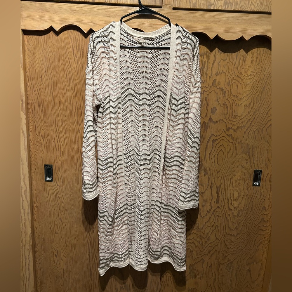 Long cardigan flared sleeves